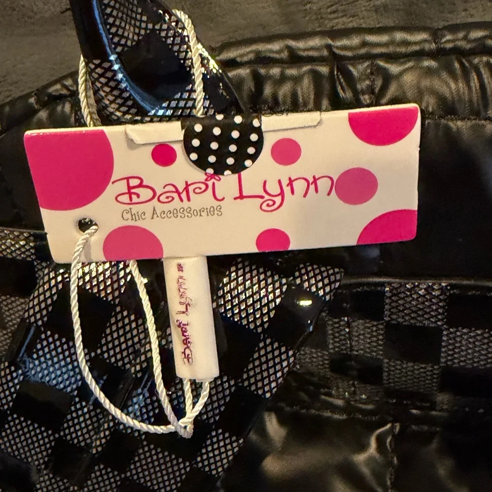 NWT - Bari Lynn - Black & Silver Checkered Backpack